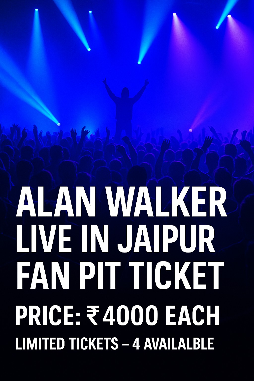 Alan Walker Fan Pit Ticket – Jaipur (April 20, 2025)