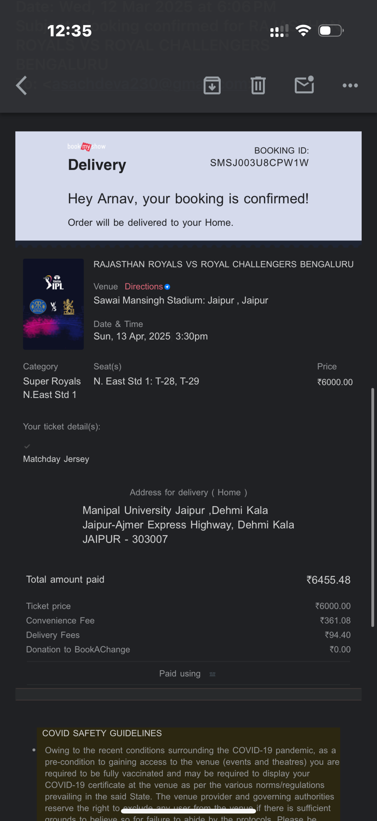 RR VS RCB SUPER ROYAL NORTHEAST STAND 1