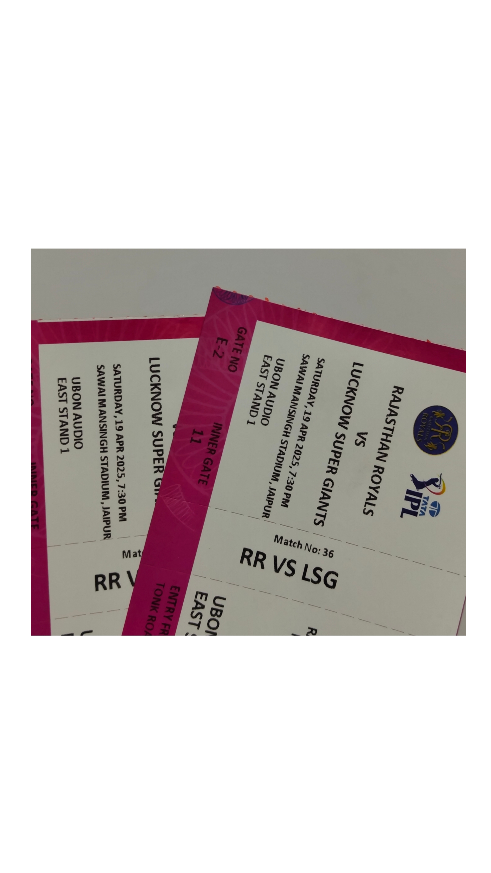RR VS LSG tickets 